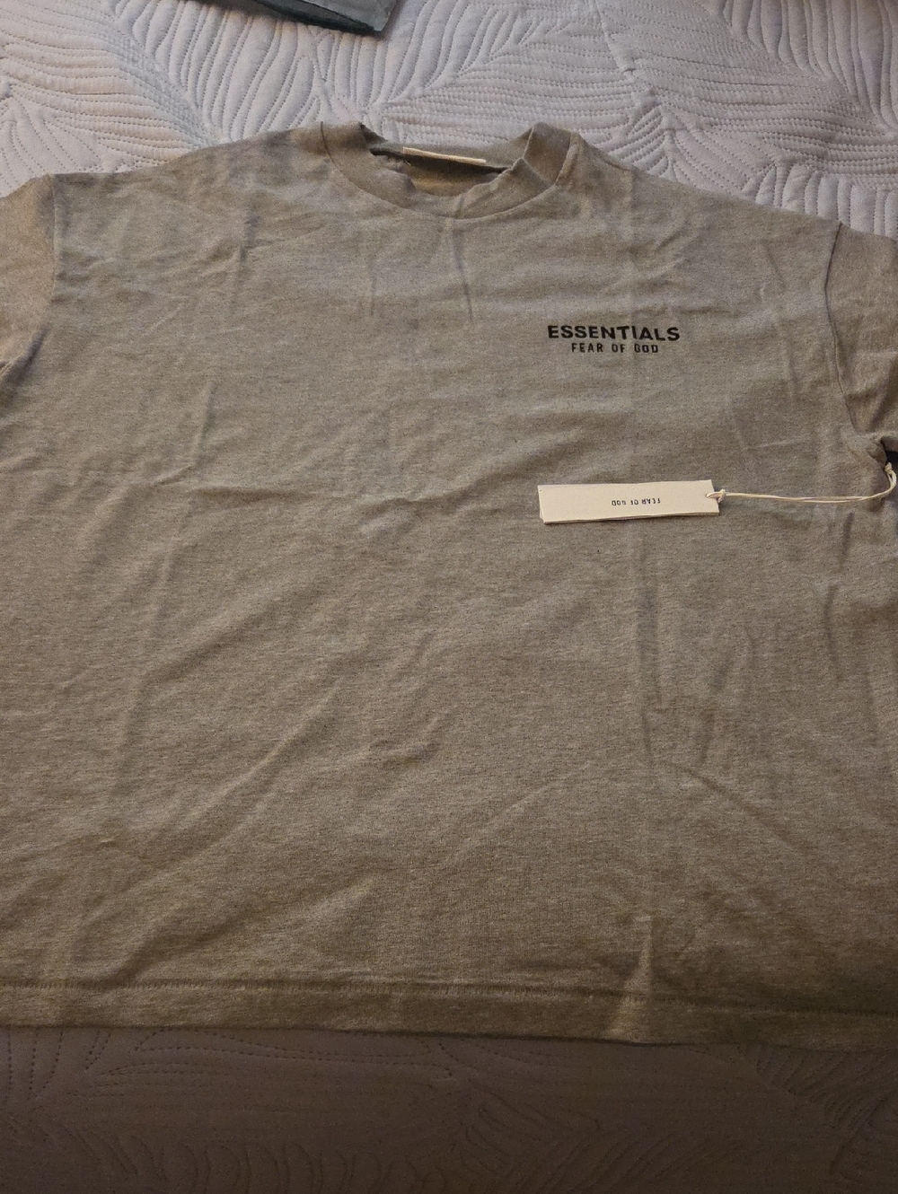 Fear of God Essentials Short Sleeve T-Shirt in Light Gray